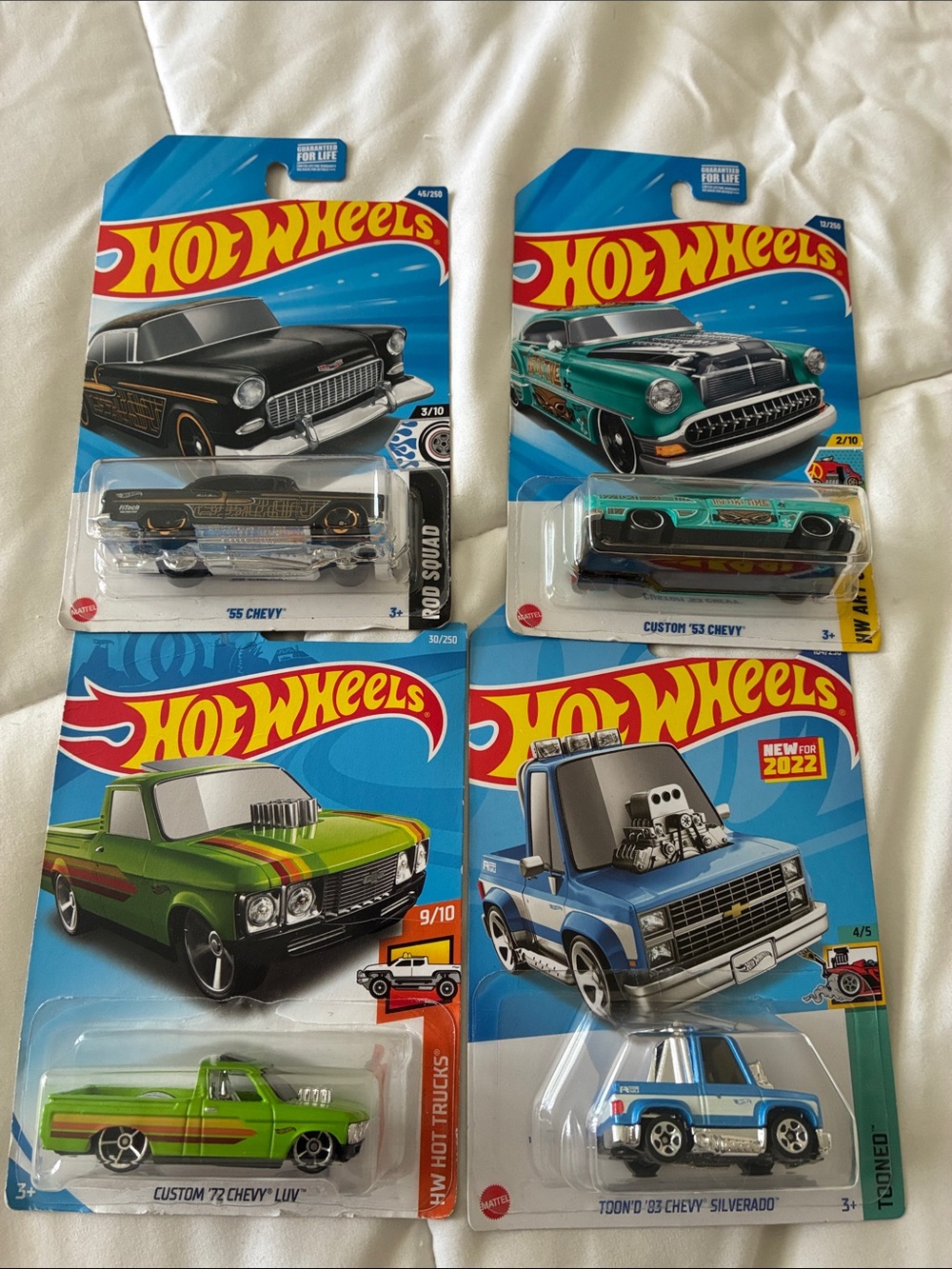 Chevy  Green and Black '53 and '72 Chevrolet Die-Cast Cars - 4 Pack